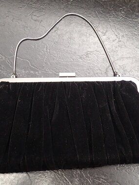 Black Velvet Clutch Style Purse